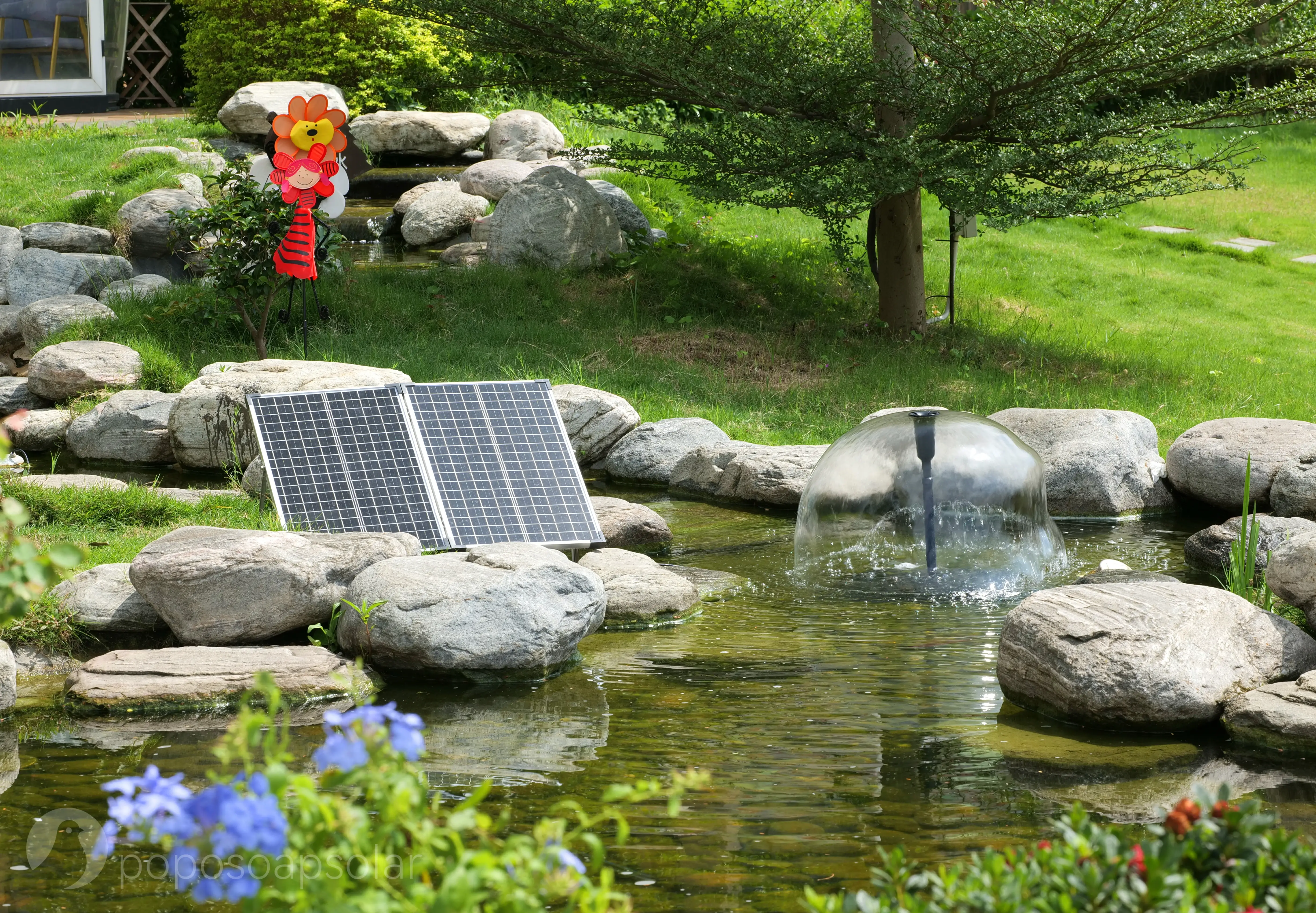 solar fountain for garden water features